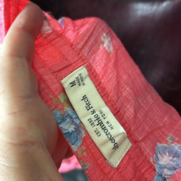 Abercrombie & fitch tank top floral drawstring waist pleat fairy medium garden - Picture 4 of 5